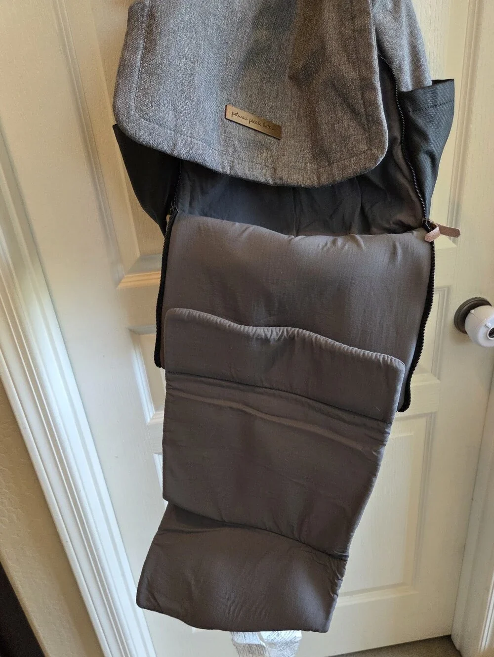 Petunia Pickle Bottom Boxy Diaper Backpack Or Shoulder Bag Black Charcoal Grey